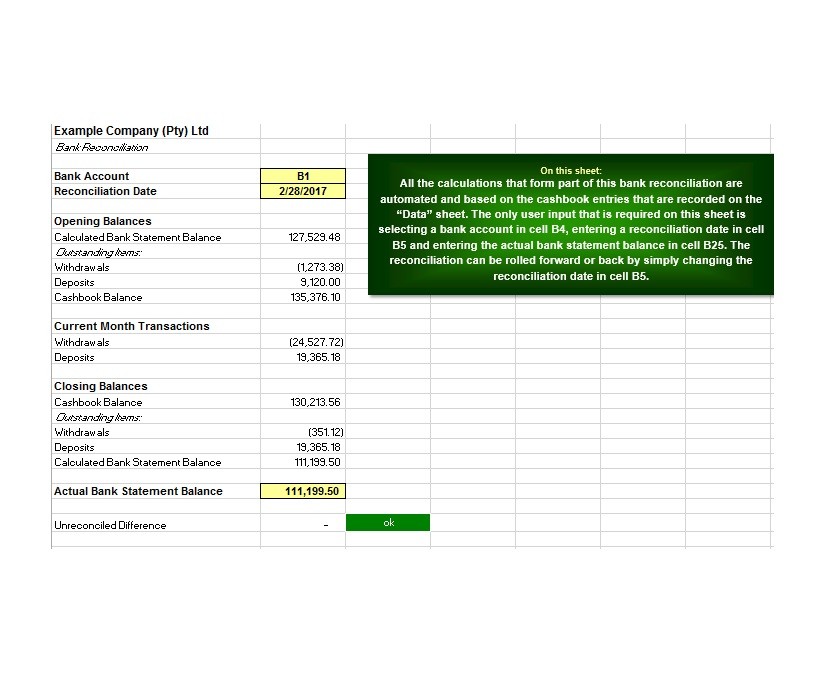 Modèle de rapprochement bancaire gratuit 04