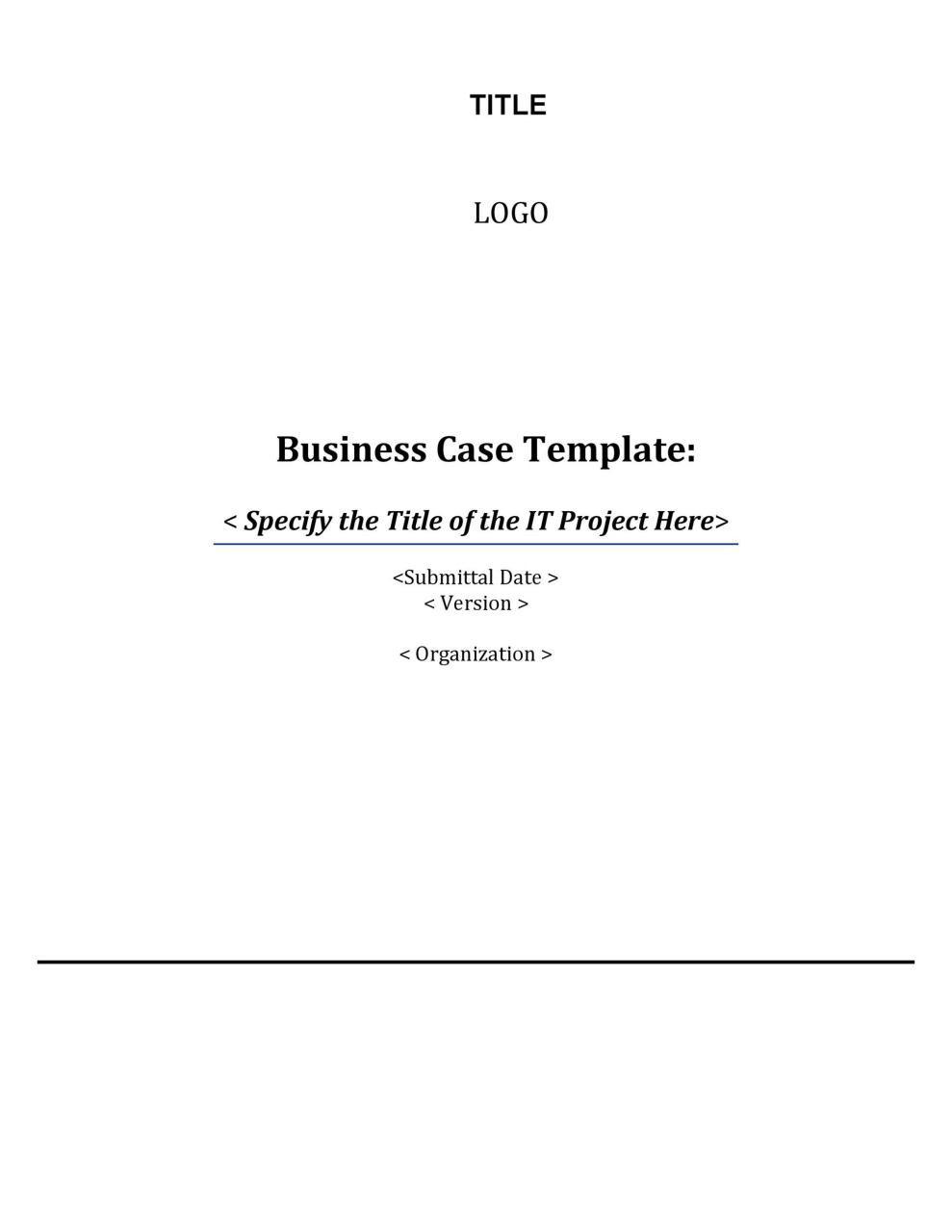 Modèle de business case gratuit 09