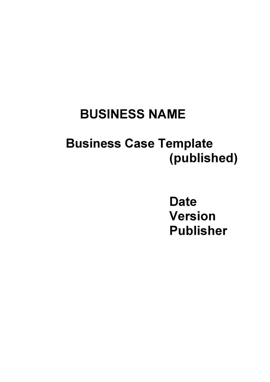 Modèle de business case gratuit 21