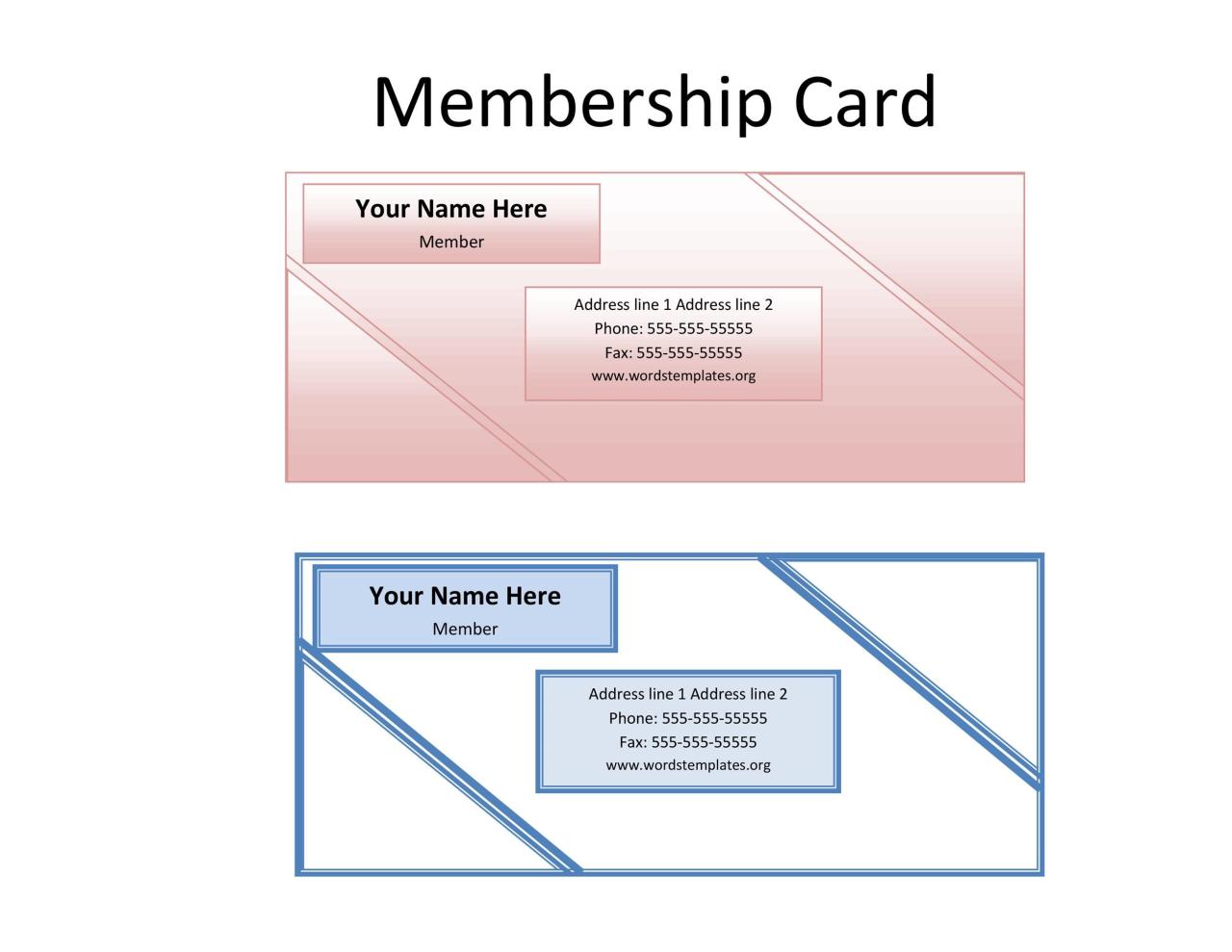 Modèle de conception de carte de membre gratuit 11