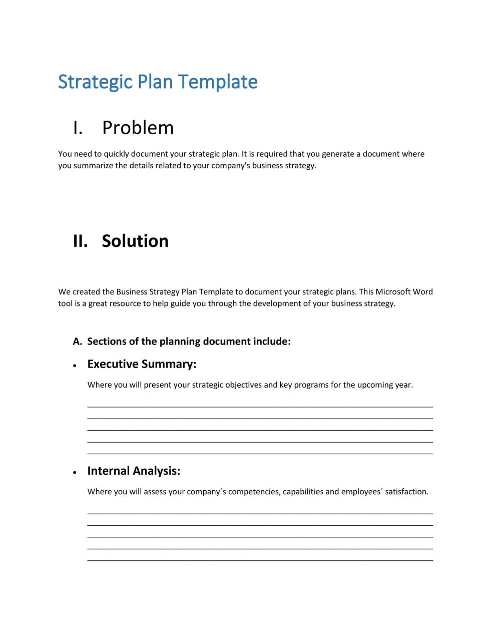Modèle de plan stratégique gratuit 09