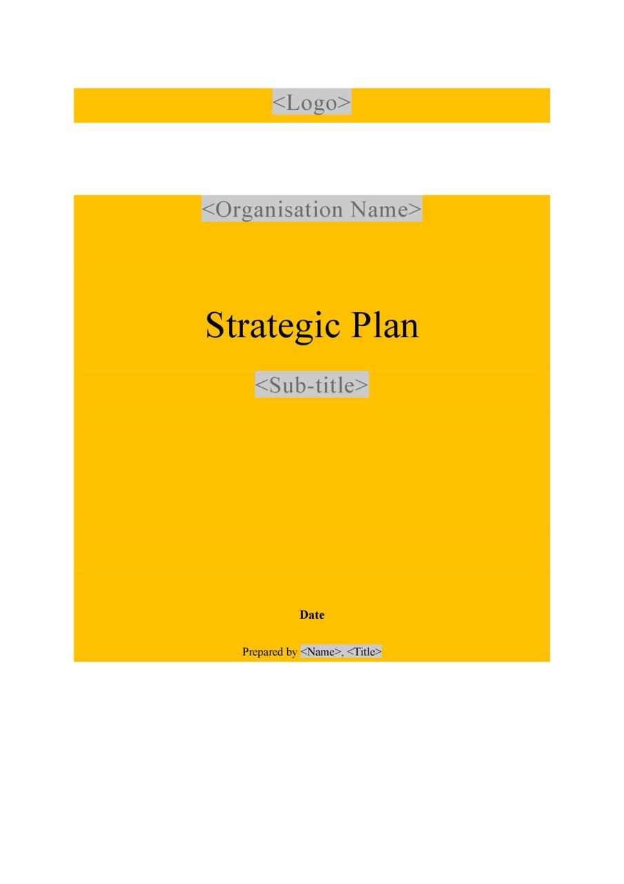 Modèle de plan stratégique gratuit 11