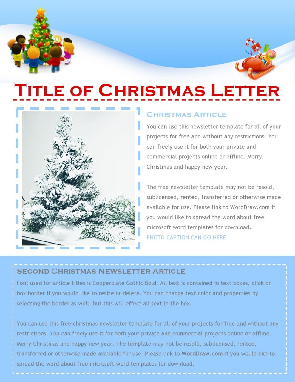 Modèle de lettre de Noël gratuit 10