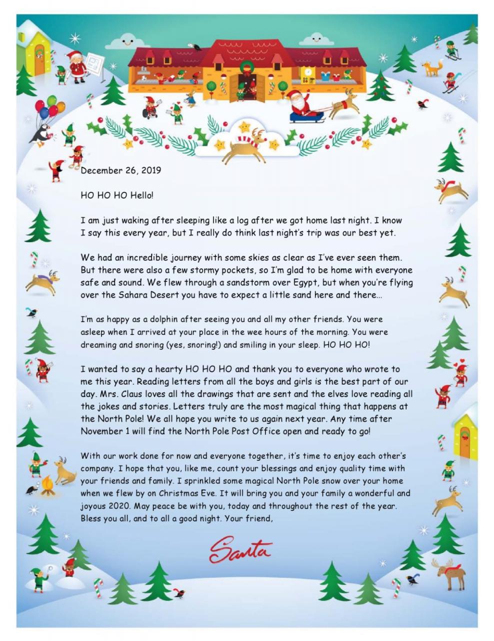 Modèle de lettre de Noël gratuit 19