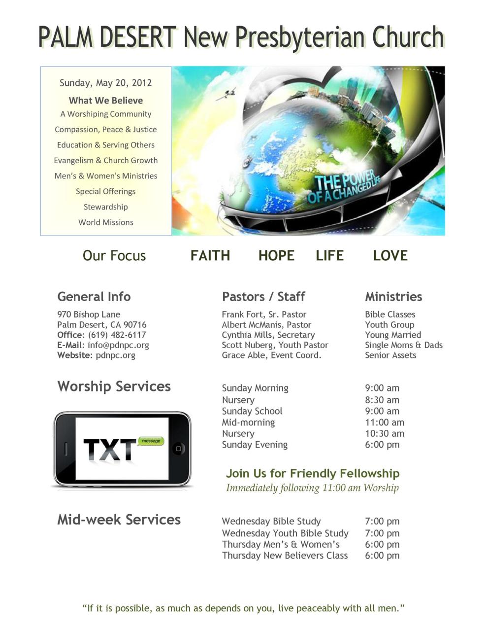 Modèles de newsletter d'église gratuits 12