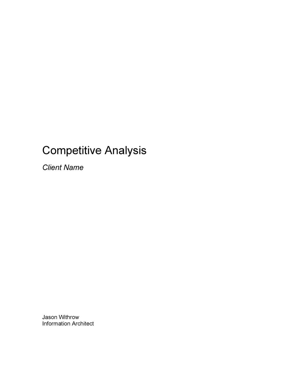 Modèle d'analyse concurrentielle gratuit 10