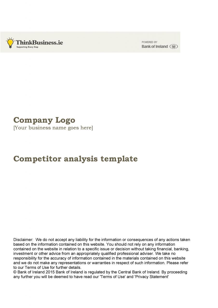 Modèle d'analyse concurrentielle gratuit 11