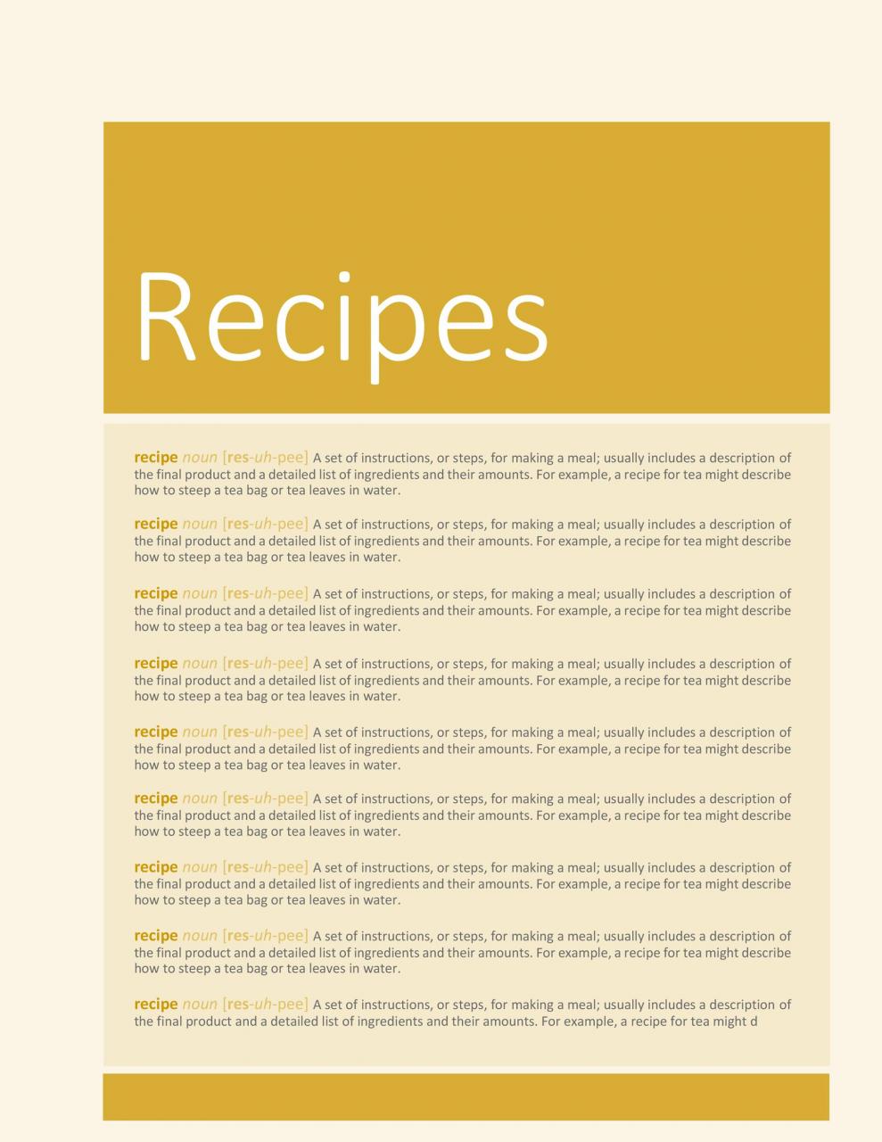 Modèle de livre de recettes gratuit 33