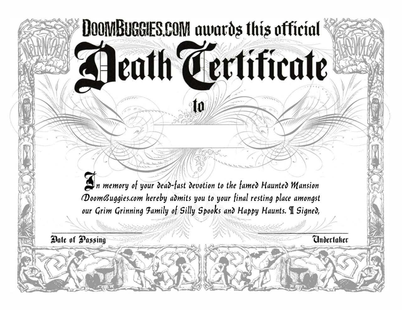 Modèle de certificat de décès gratuit 37