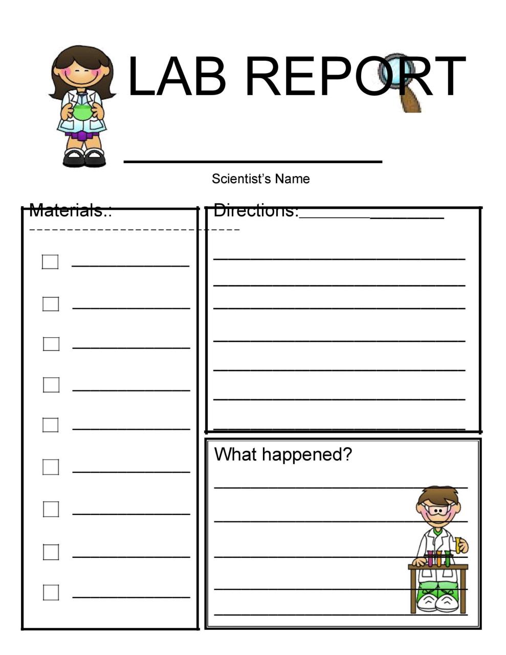 Modèle de rapport de laboratoire gratuit 19
