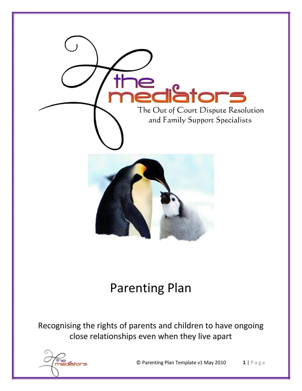 Modèle de plan parental gratuit 38