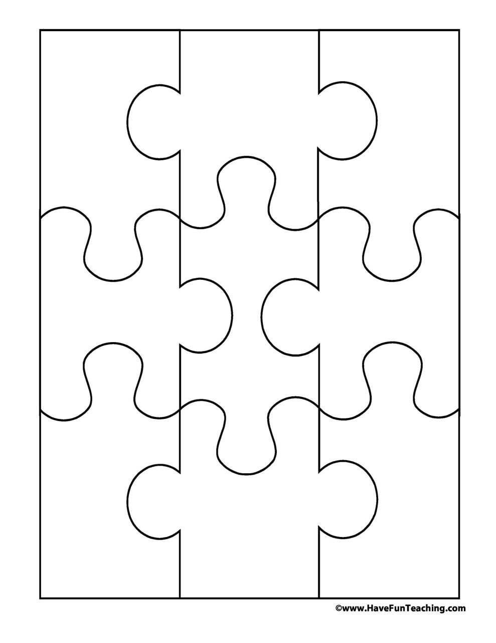 Modèle de pièce de puzzle gratuit 01