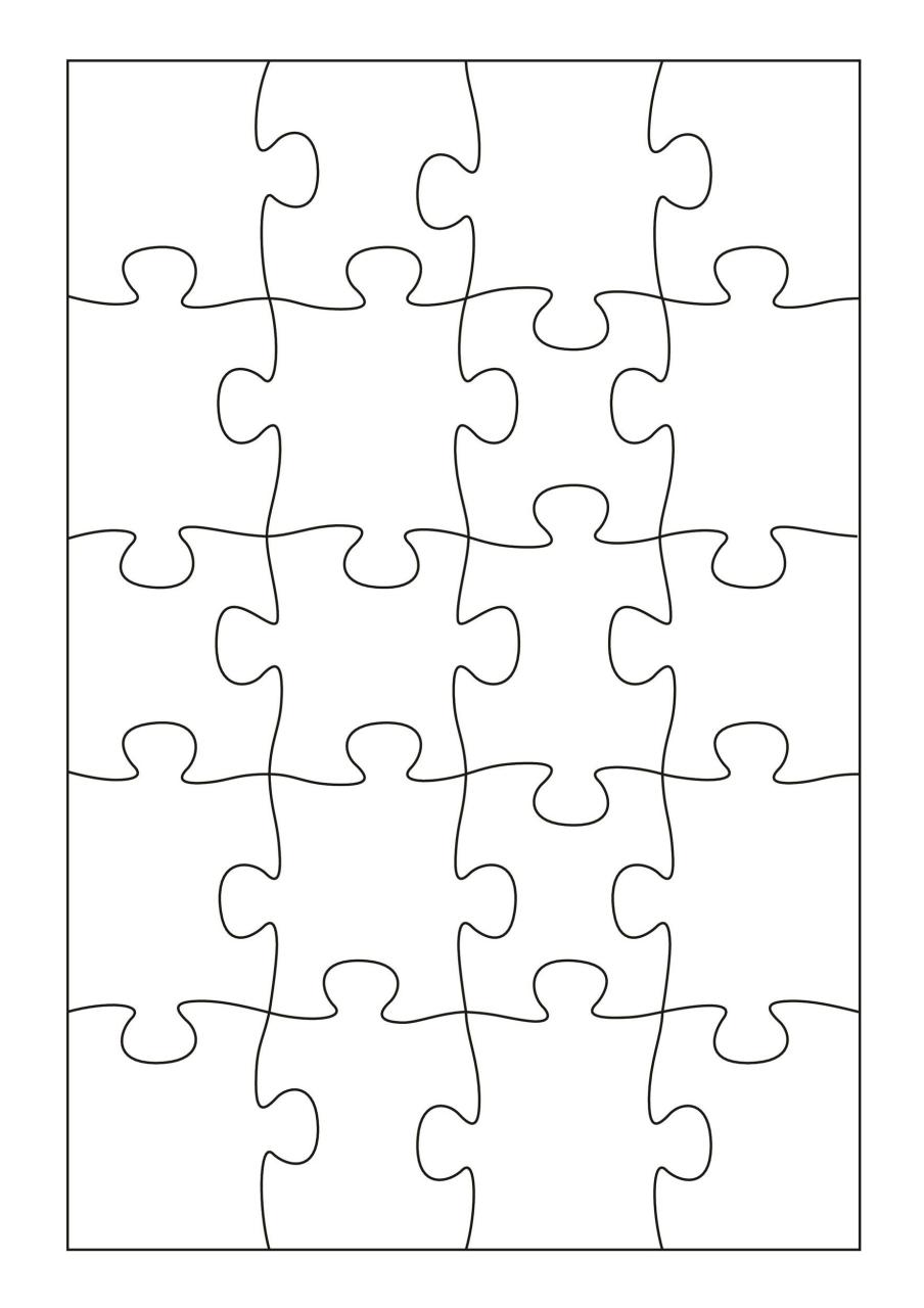 Modèle de pièce de puzzle gratuit 17