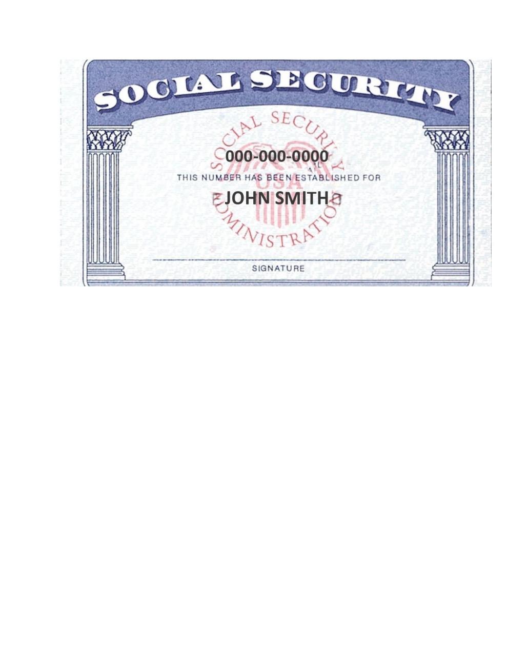 Modèle de carte de sécurité sociale gratuit 02