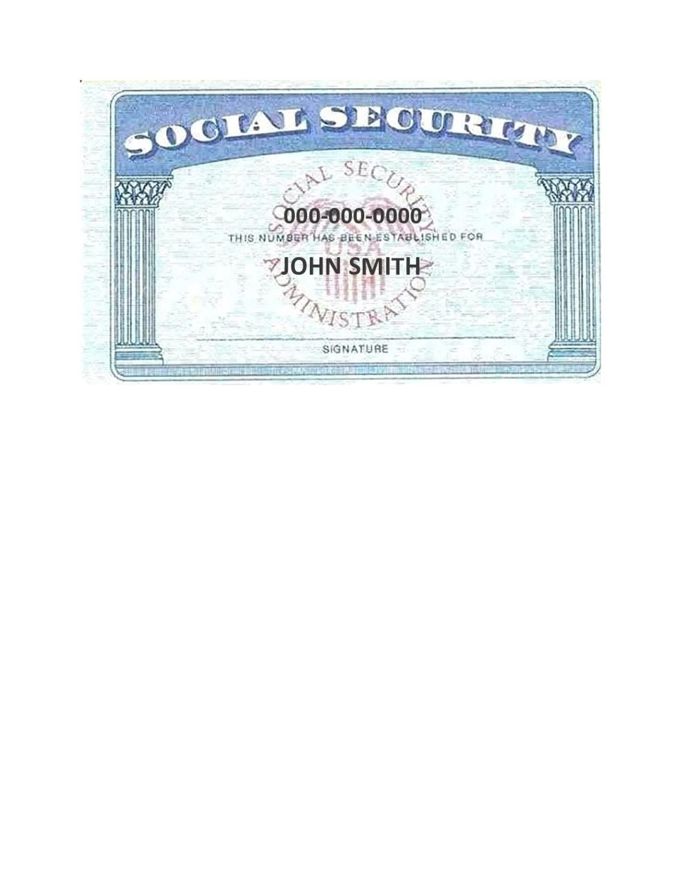 Modèle de carte de sécurité sociale gratuit 03