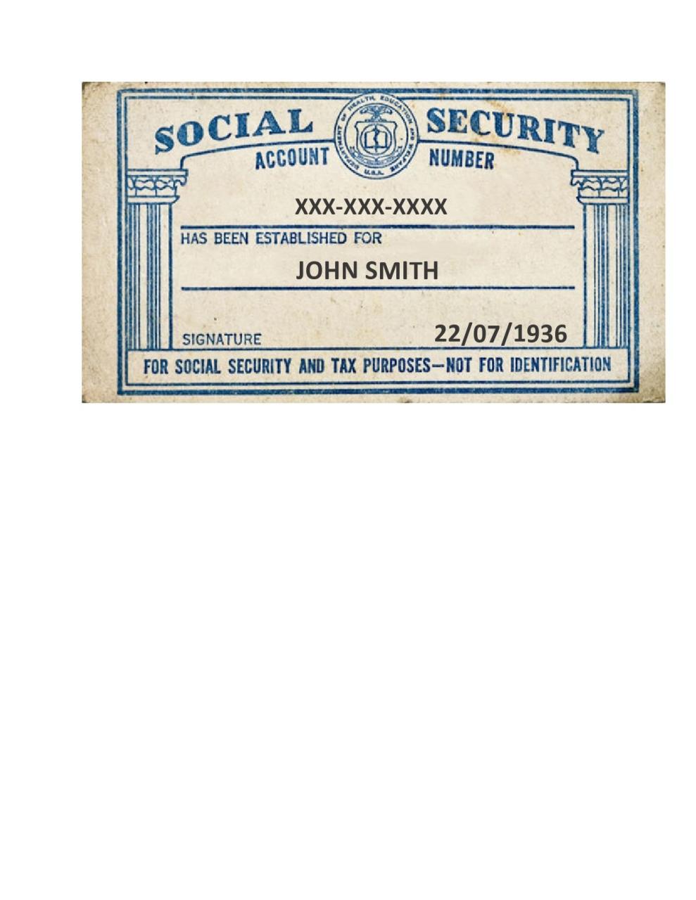 Modèle de carte de sécurité sociale gratuit 04