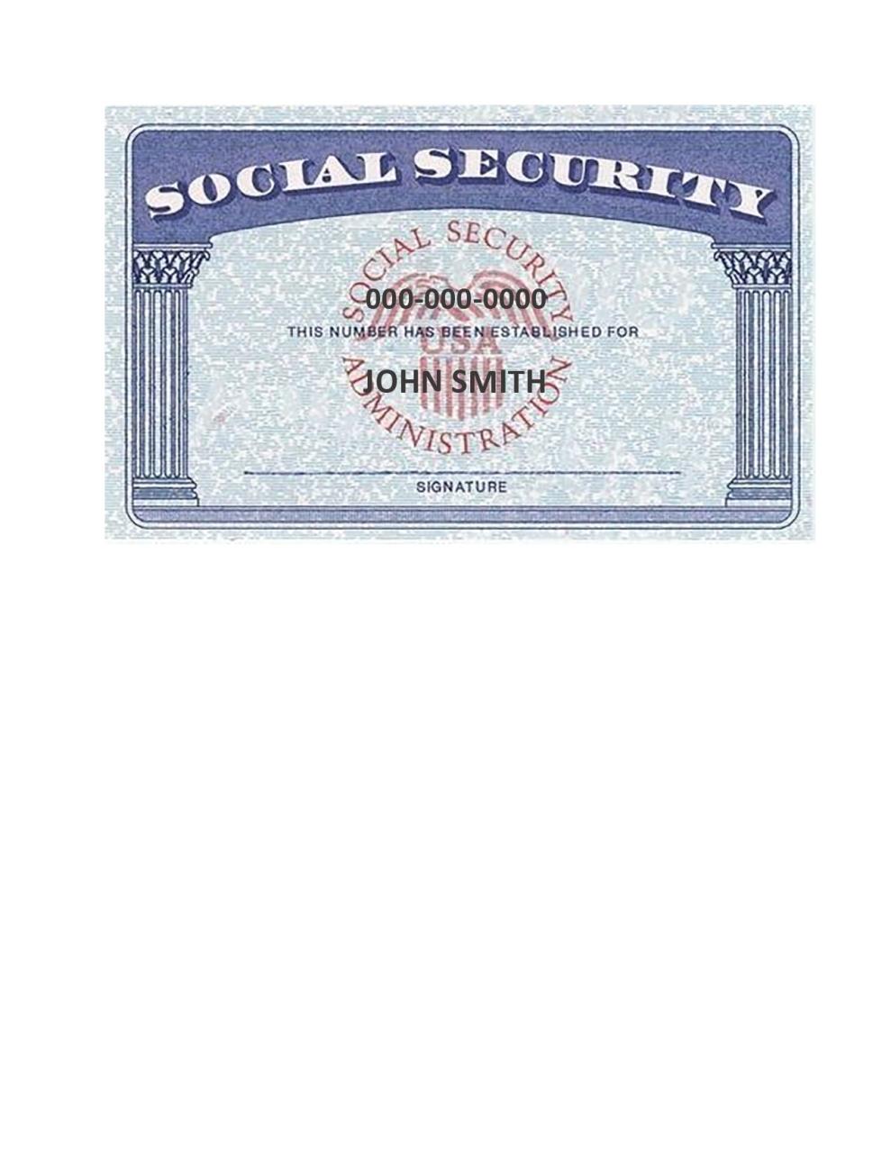 Modèle de carte de sécurité sociale gratuit 05