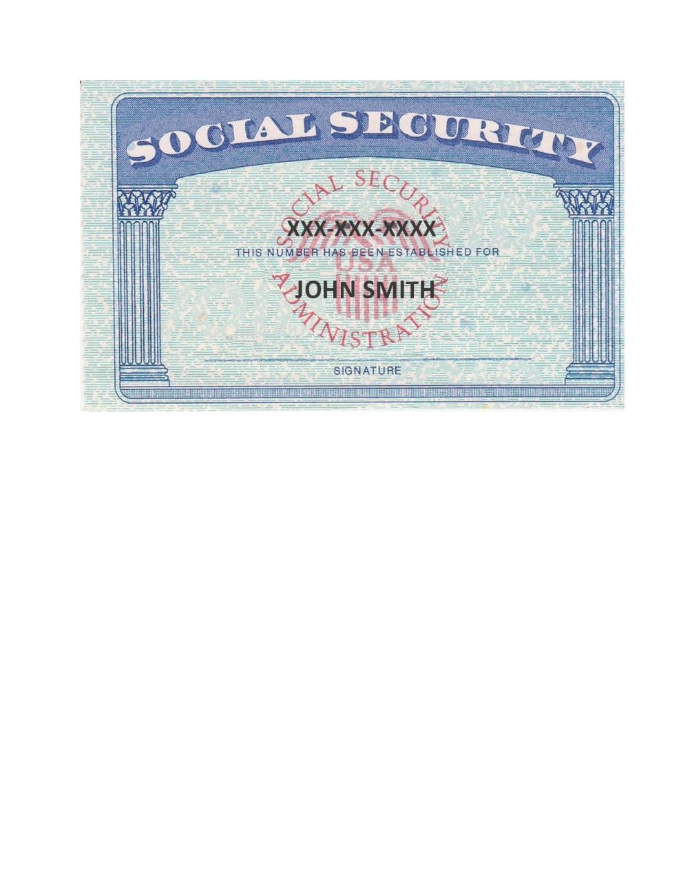 Modèle de carte de sécurité sociale gratuit 07