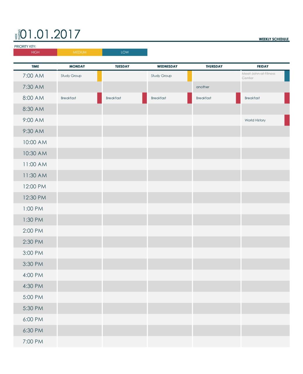 Modèle de plan d'études gratuit 12