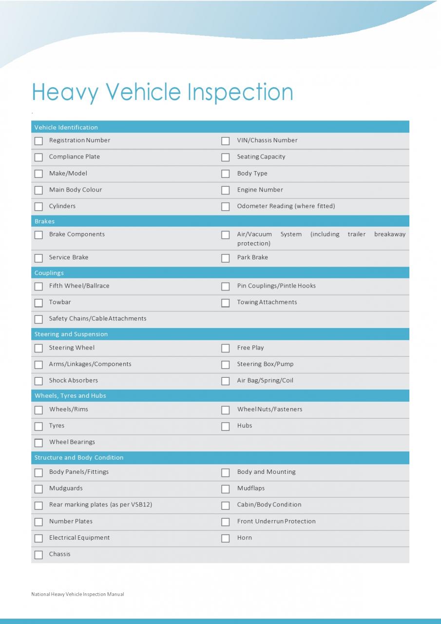 Formulaire d'inspection de véhicule gratuit 31