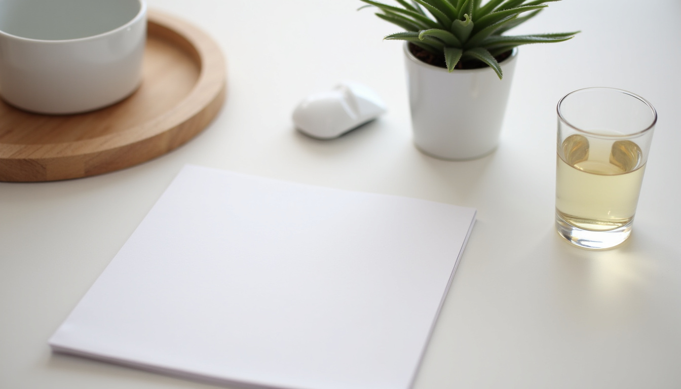 Bureau romantique avec une lettre d