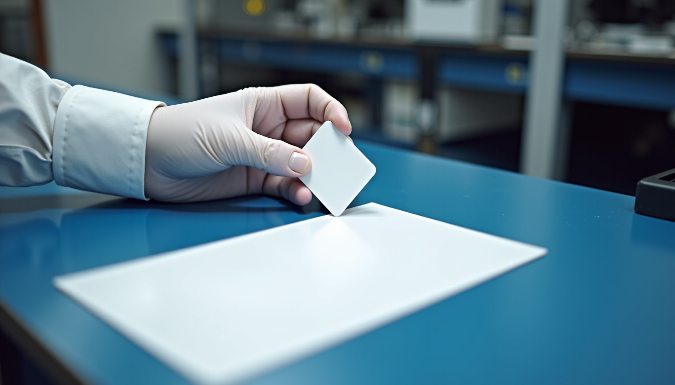 Imprimante Badgy en action avec une carte de membre en cours de personnalisation