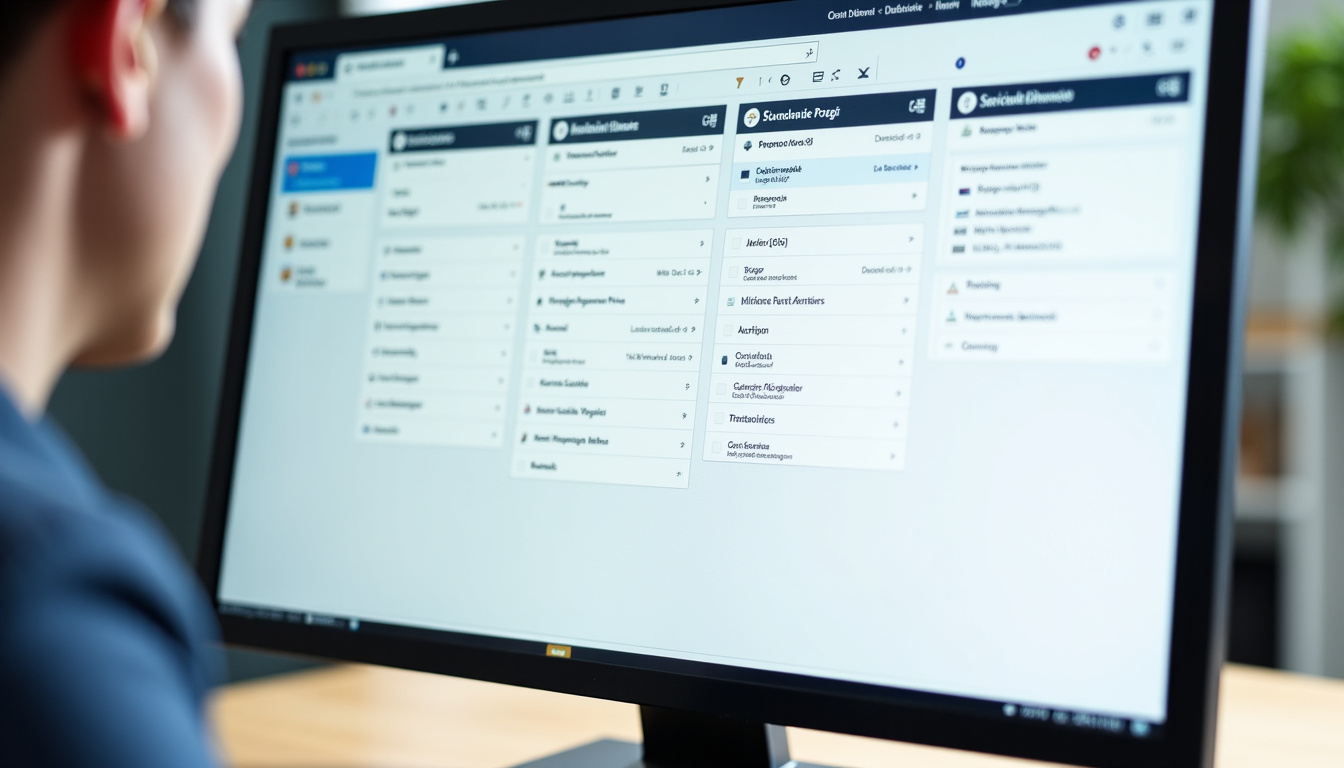 Interface d’un écran montrant plusieurs applications d’organisation: agenda, gestion de tâches, minuteur Pomodoro