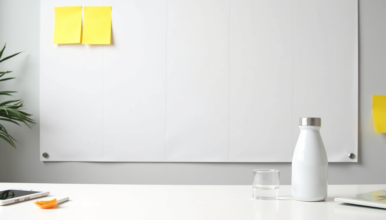 Organisation visuelle de plusieurs projets avec des tableaux blancs, post-its et outils de planification