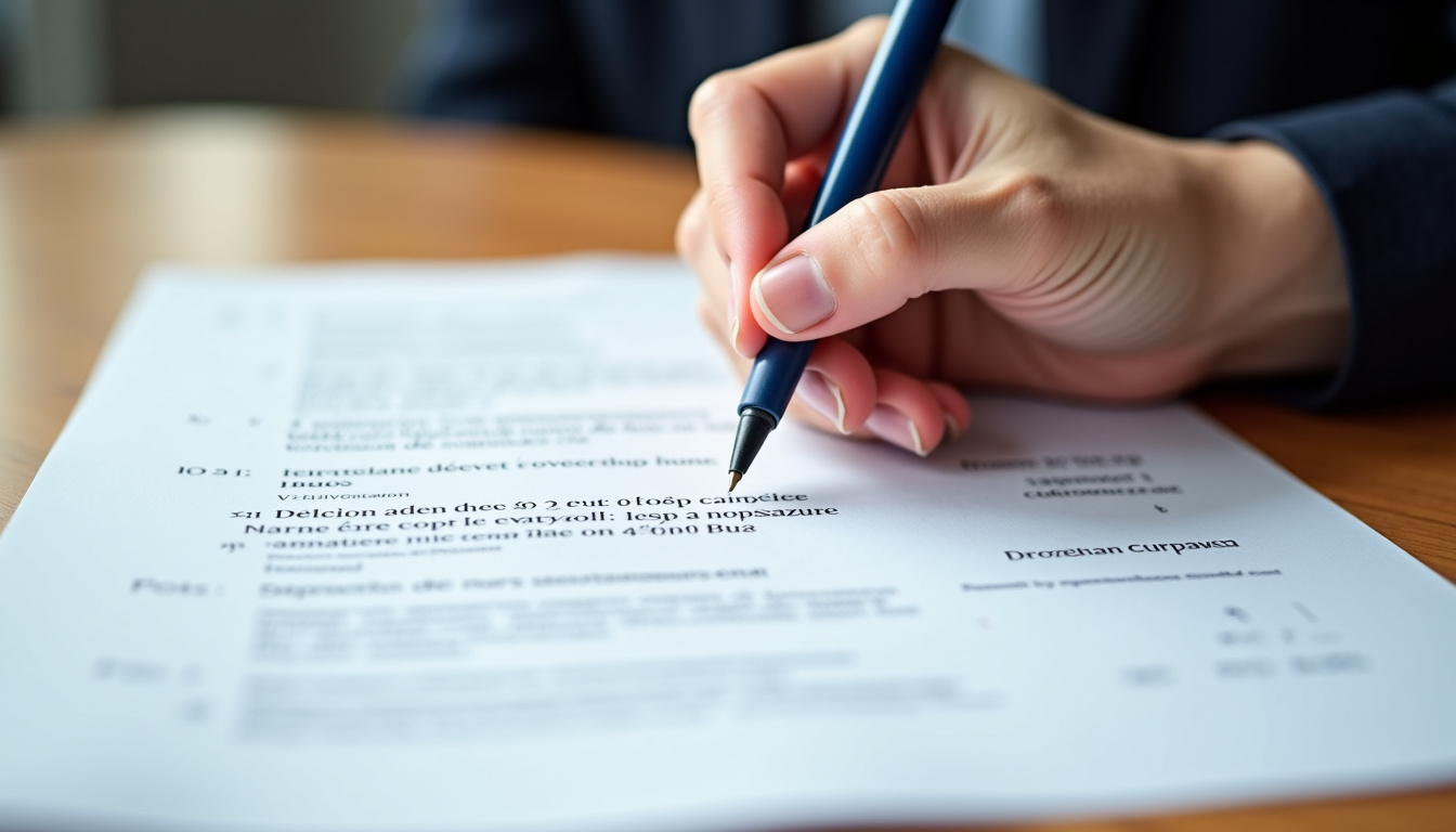 Photographie d’une main en train de rédiger un accord de non-divulgation sur un document papier
