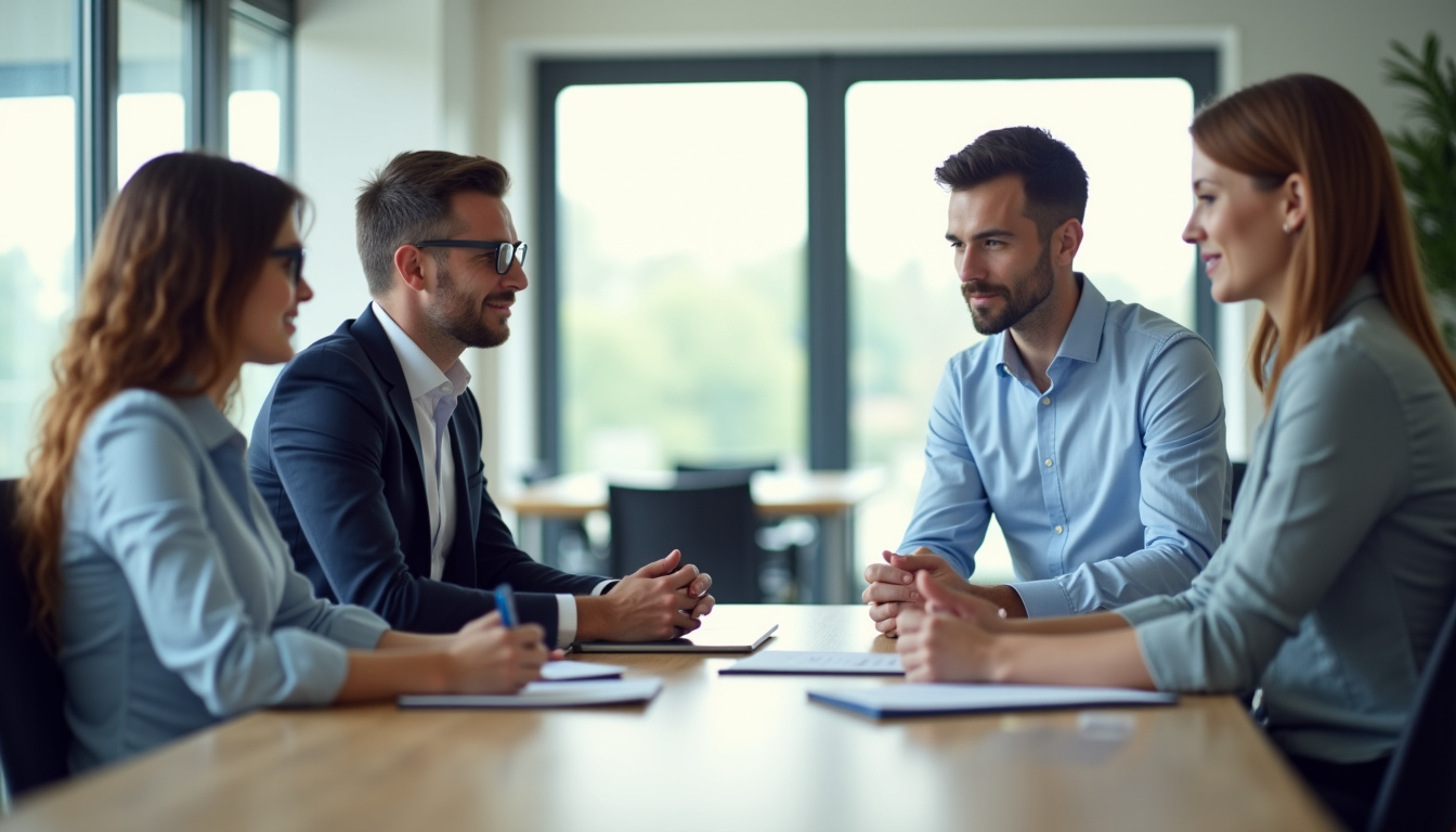 Réunion entre un manager et un collaborateur pour discuter d’un plan d’amélioration