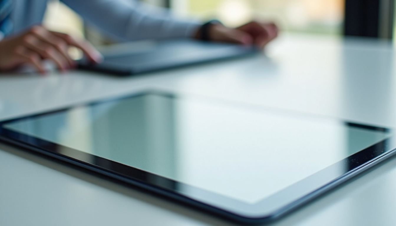 Tablette et ordinateur affichant des applications d