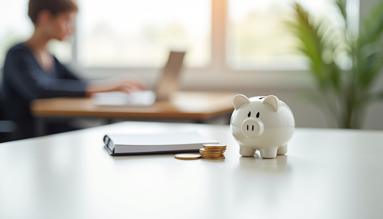 Étudiant utilisant une application de gestion budgétaire sur son téléphone pour suivre ses dépenses mensuelles