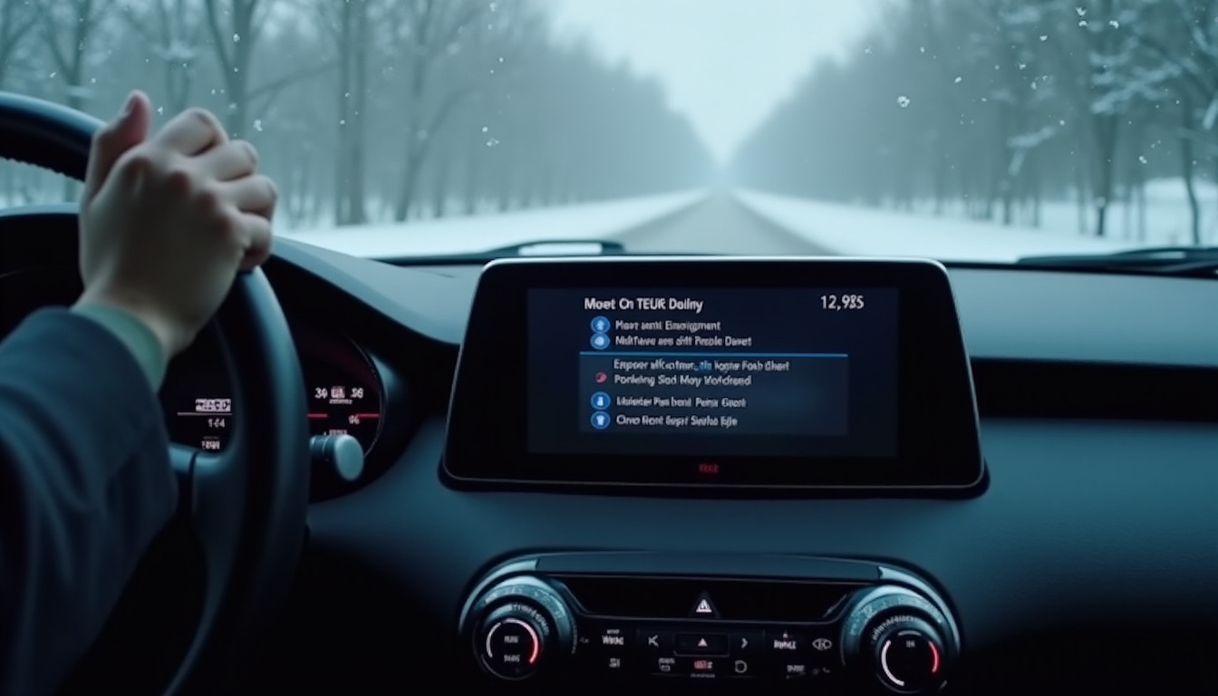 Propriétaire de Kia EV6 confronté à un problème de chauffage en hiver, montrant le système d