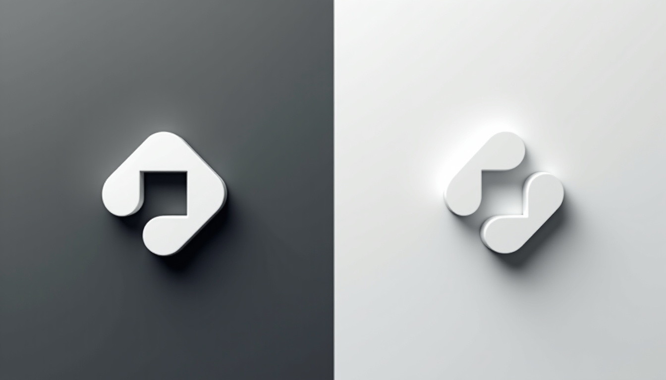 Comparaison visuelle montrant un bon usage du logo blanc sur fond sombre et un mauvais usage sur fond clair illisible