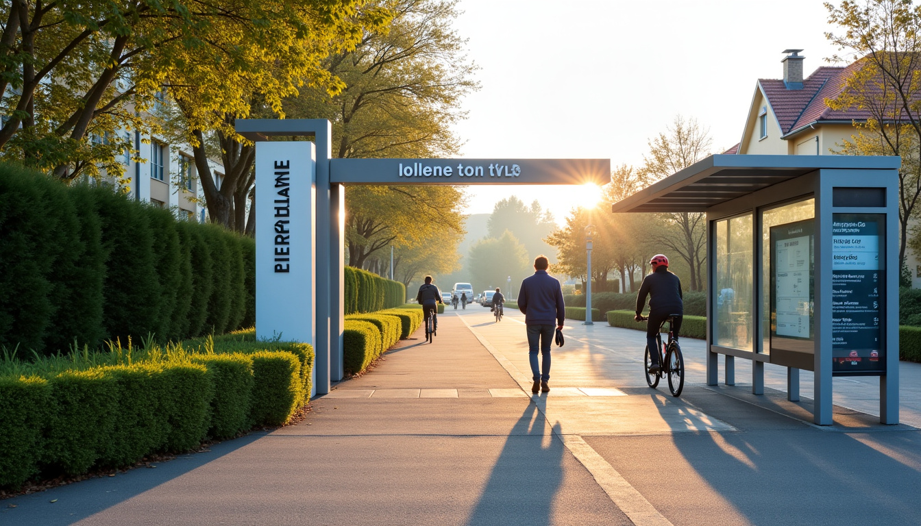 Entrée de la ville de Pierrelaye et accès aux transports en commun
