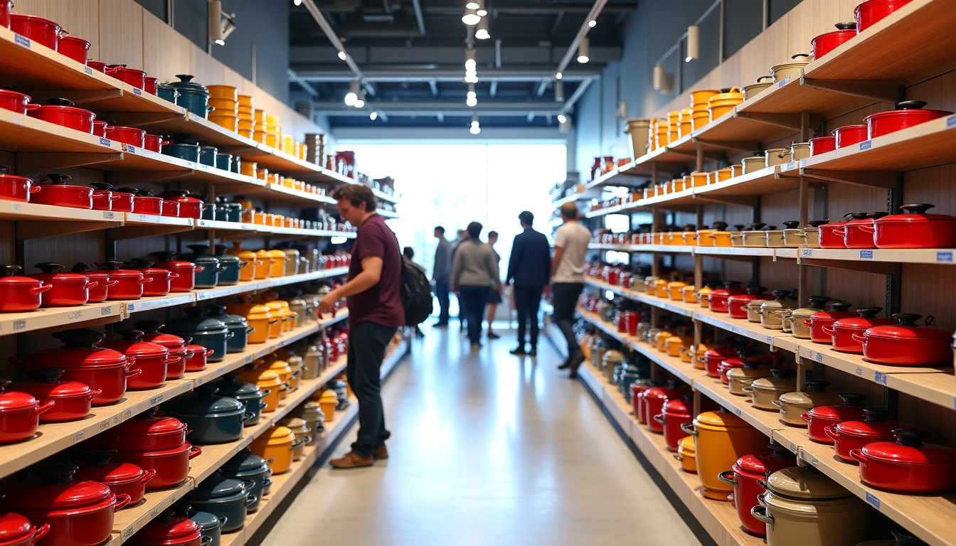 Intérieur du magasin Le Creuset au Village Outlet à Villeneuve-d’Ascq