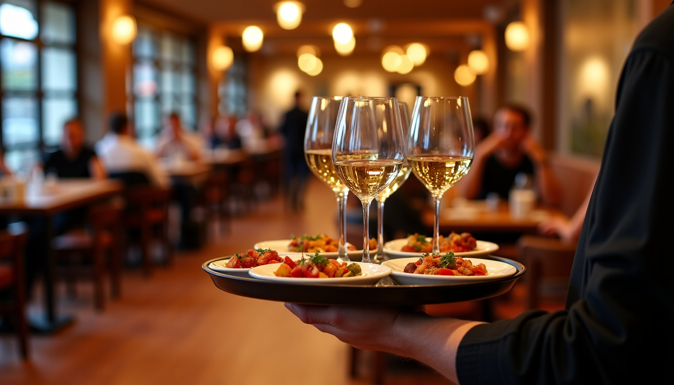 Un serveur de Gruppo Mimo à Rennes en train d