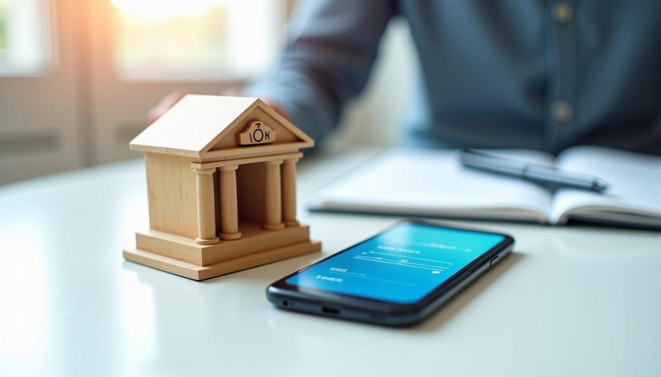 Comparaison visuelle entre une banque traditionnelle avec agences et une banque en ligne avec interface digitale